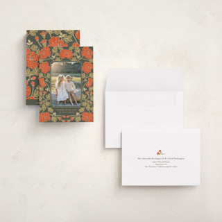 This is a balsam petite holiday cards with standard by Tara Grangroth called christmas poppies printing on signature in petite