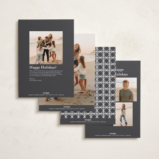This is a ink petite holiday cards with standard by Nicole Walsh called merry script printing on recycled smooth signature in petite
