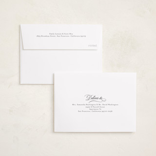 This is a ink petite holiday cards with standard by Nicole Walsh called merry script printing on recycled smooth signature in petite