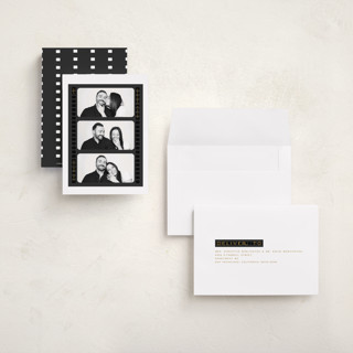 This is a noir petite holiday cards with standard by Christie Garcia called vintage film printing on recycled smooth signature in petite