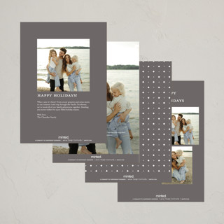 This is a silver bells petite holiday cards with standard by Up Up Creative called ten printing on recycled smooth signature in petite