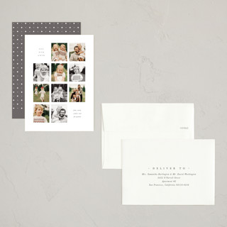 This is a silver bells petite holiday cards with standard by Up Up Creative called ten printing on recycled smooth signature in petite