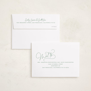 This is a snow petite holiday cards with standard by Lauren Chism called up top printing on recycled smooth signature in petite