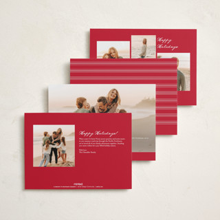 This is a festive petite holiday cards with standard by Erin L. Wilson called hollywick printing on signature in petite