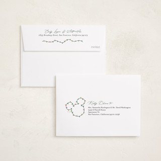 This is a gumdrop petite holiday cards with standard by Sarah Hawkins Designs called disney's mickey glowing lights printing on recycled smooth signature in petite