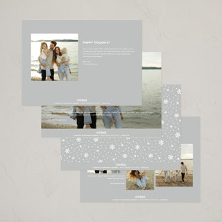 This is a silver bells petite holiday cards with standard by Hooray Creative called simply framed printing on recycled smooth signature in petite