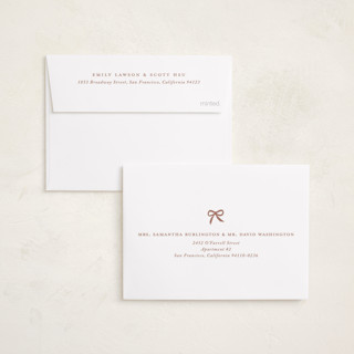 This is a blush petite holiday cards with standard by Yaling Hou Suzuki called minimalist magic printing on recycled smooth signature in petite