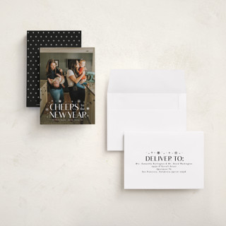 This is a alabaster petite holiday cards with standard by Susan Asbill called effervescent printing on recycled smooth signature in petite