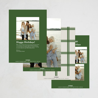 This is a mist petite holiday cards with standard by Baumbirdy called nostalgia printing on recycled smooth signature in petite