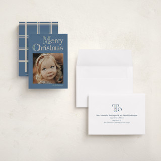 This is a frost petite holiday cards with standard by Baumbirdy called nostalgia printing on recycled smooth signature in petite
