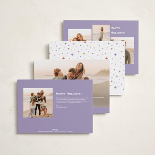 This is a fruit punch petite holiday cards with standard by Everett Paper Goods called dazzle printing on recycled smooth signature in petite