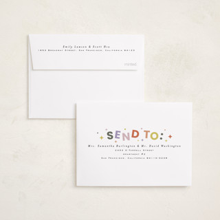 This is a fruit punch petite holiday cards with standard by Everett Paper Goods called dazzle printing on recycled smooth signature in petite