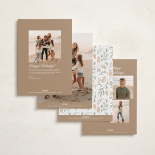 This is a snow petite holiday cards with standard by Jennifer Wick called sedgwick printing on recycled smooth signature in petite