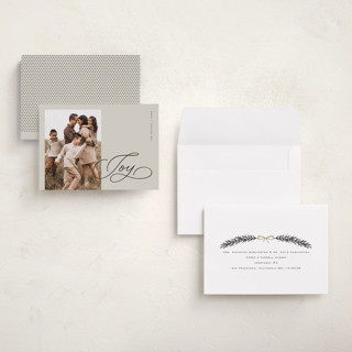 This is a penguin petite holiday cards with standard by Michelle Taylor called pure joy printing on recycled smooth signature in petite
