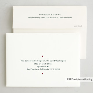 This is a ash petite holiday cards with standard by Ani Somi called vignette printing on recycled smooth signature in petite