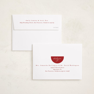 This is a tinsel petite holiday cards with standard by Brianne Larsen called round overlap printing on recycled smooth signature in petite