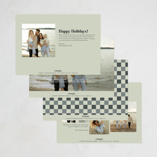 This is a silent night petite holiday cards with standard by Brooke Chandler called tripled joy printing on recycled smooth signature in petite