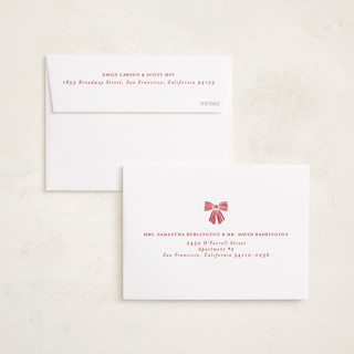 This is a snow petite holiday cards with standard by Iveta Angelova called ribbon framed printing on recycled smooth signature in petite