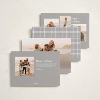 This is a ash petite holiday cards with standard by Brianne Larsen called simple five printing on recycled smooth signature in petite