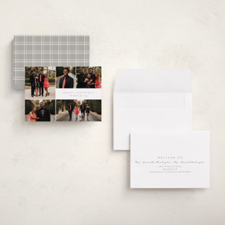 This is a ash petite holiday cards with standard by Brianne Larsen called simple five printing on recycled smooth signature in petite