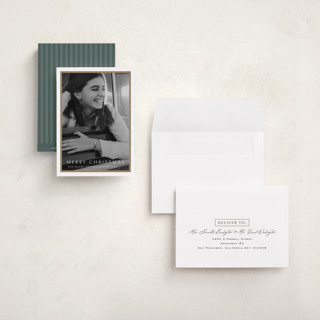 This is a cotton petite holiday cards with standard by Amy Kross called winds printing on recycled smooth signature in petite