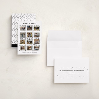 This is a winter petite holiday cards with standard by Claudia Orengo called year gallery printing on recycled smooth signature in petite