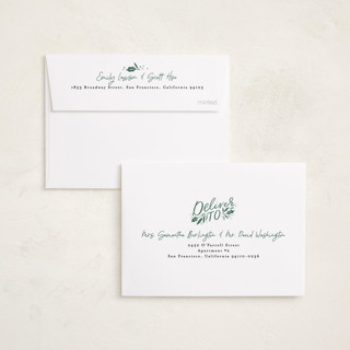 This is a pine petite holiday cards with standard by Alethea and Ruth called decking new halls printing on recycled smooth signature in petite