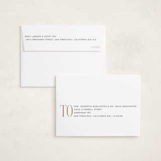This is a eggnog petite holiday cards with standard by Ekko Studio called merry stack printing on recycled smooth signature in petite