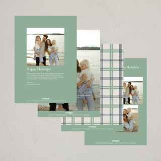 This is a mist petite holiday cards with standard by Baumbirdy called sentiment printing on recycled smooth signature in petite