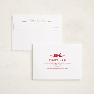 This is a snow petite holiday cards with standard by Angela Marzuki called all inclusive printing on recycled smooth signature in petite