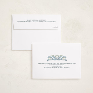 This is a blue jay petite holiday cards with standard by Paper Sun Studio called christmas gift printing on recycled smooth signature in petite