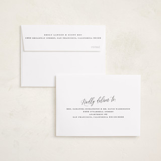 This is a snow petite holiday cards with standard by Nicoletta Savod called very married christmas printing on recycled smooth signature in petite