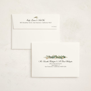 This is a wintermint petite holiday cards with standard by Susan Moyal called peace, love & hope printing on signature in petite