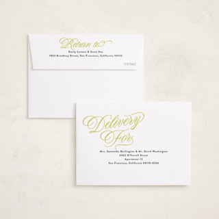 This is a lime petite holiday cards with standard by Jackie Crawford called all scripts printing on recycled smooth signature in petite