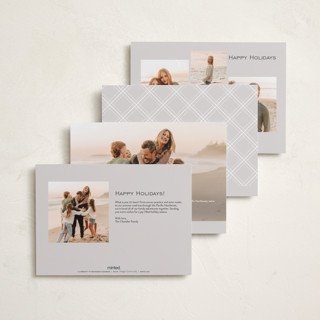 This is a snow petite holiday cards with standard by Nicole Walsh called elegant trio printing on signature in petite