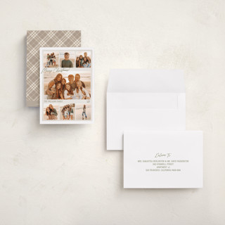 This is a snow petite holiday cards with standard by Robert and Stella called film collage printing on recycled smooth signature in petite