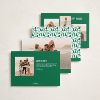 This is a snowball petite holiday cards with standard by Erica Krystek called grinch face printing on recycled smooth signature in petite
