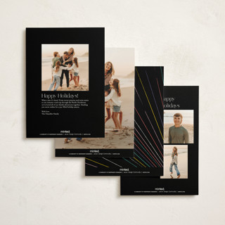 This is a disco petite holiday cards with standard by Pixel and Hank called burst printing on signature in petite