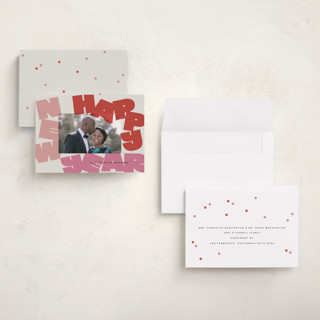 This is a gumdrop petite holiday cards with standard by Lori Wemple called fun new year printing on recycled smooth signature in petite