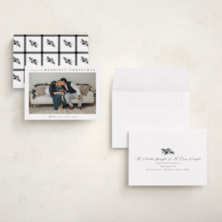 This is a snow petite holiday cards with standard by Chris Griffith called frame of happiness printing on recycled smooth signature in petite