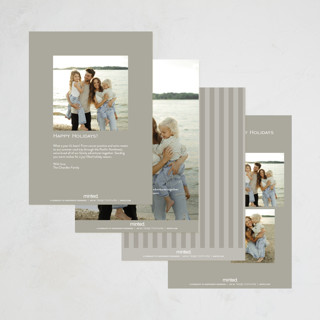 This is a stone petite holiday cards with standard by Amy Kross called oxford printing on recycled smooth signature in petite