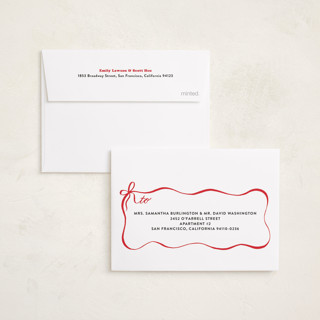 This is a holly petite holiday cards with standard by Carrie ONeal called festive-ish printing on recycled smooth signature in petite