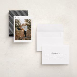 This is a snowcap petite holiday cards with standard by Pixel and Hank called christmas card printing on signature in petite