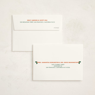 This is a cider petite holiday cards with standard by THE SOCIAL TYPE WHOLESALE called gingerbread dog house printing on signature in petite