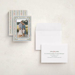 This is a porcelain petite holiday cards with standard by Chris Griffith called holiday gingham printing on signature in petite