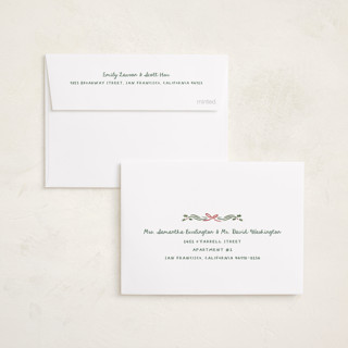 This is a porcelain petite holiday cards with standard by Chris Griffith called holiday gingham printing on signature in petite