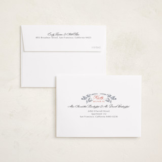 This is a winter petite holiday cards with standard by Elly called peaceful arch printing on recycled smooth signature in petite