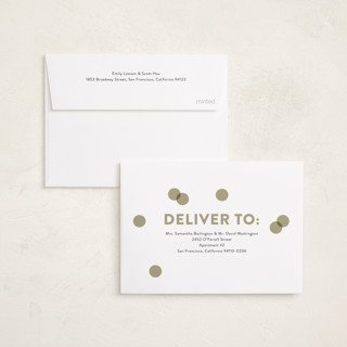 This is a snow petite holiday cards with standard by Stephanie Hawkes called joy scallop printing on recycled smooth signature in petite