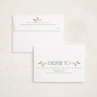 This is a wreath petite holiday cards with standard by Erin L. Wilson called hearth garland printing on recycled smooth signature in petite