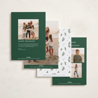This is a leaf petite holiday cards with standard by BR Designs called joyful-bow printing on recycled smooth signature in petite